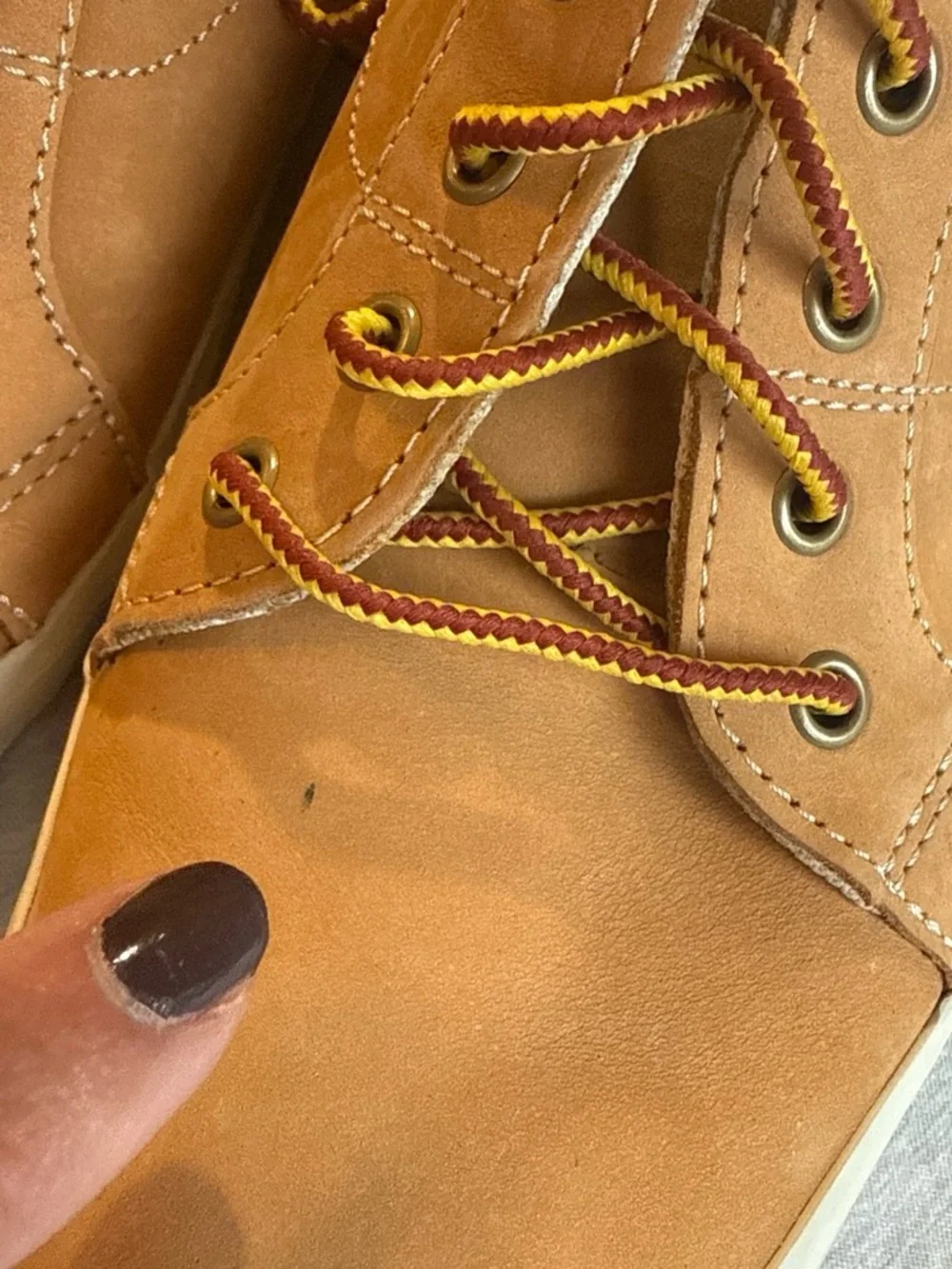 Timberland Tan Leather Low-Top Sneakers with White Sole